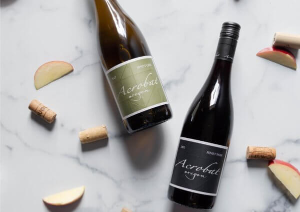 bottles of acrobat wine